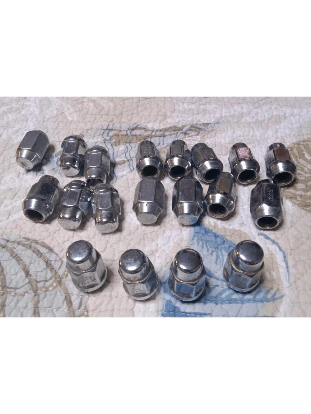 4 12x1.5 Heat Treated & 15 1.5 RHT CHROME Acorn Lug Nuts 12mm 1.50 3/4 Hex 20 To